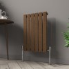 Karlstad 600 x 410mm Black Copper Single Horizontal Flat Panel Designer Radiator