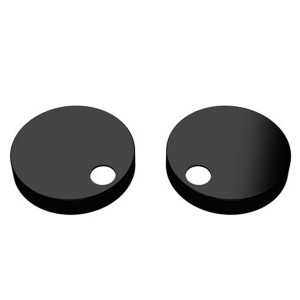 Matt Black Toilet Seat Cover Caps HWD x 11/56/56mm