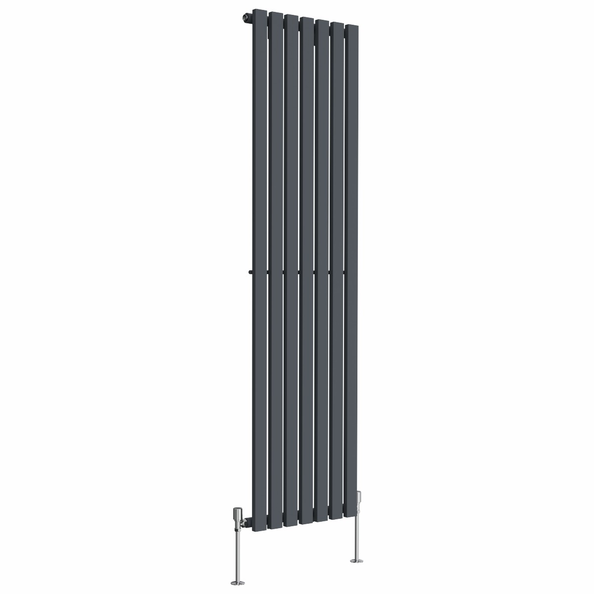 Lulea 1800 x 480mm Anthracite Single Vertical Flat Panel Designer Radiator