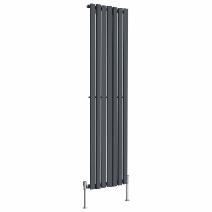Lulea 1800 x 480mm Anthracite Single Vertical Flat Panel Designer Radiator