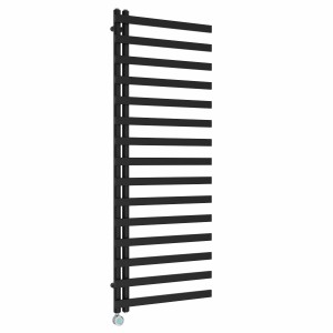 Kemi 1600 x 600mm Black Thermostatic Touch Control Wifi Electric Heated Towel Rail