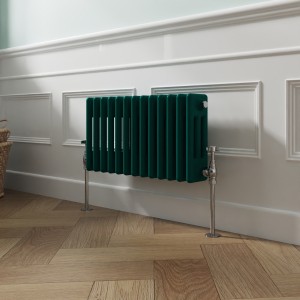 Bern 300 x 605mm Blue Green Triple Horizontal Column Radiator