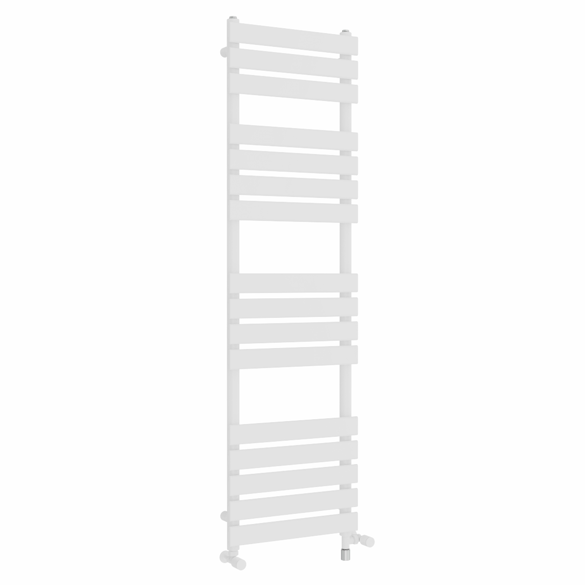 Juva 1600 x 450mm Dual Fuel White Flat Panel Simple Electric Heated Towel Rail