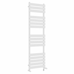 Juva 1600 x 450mm Dual Fuel White Flat Panel Simple Electric Heated Towel Rail