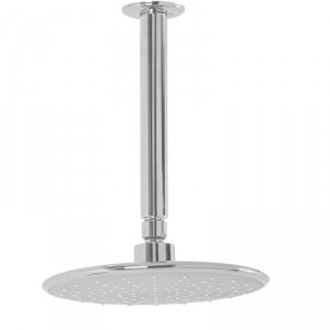 205mm Round Chrome Rainfall Shower Head & Ceiling Mounted Arm