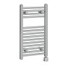 Bergen 700 x 400mm Straight Chrome Thermostatic Electric Heated Towel Rail