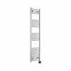Fjord 1600 x 400mm Curved Chrome Thermostatic Wifi Control Electric Heated Towel Rail