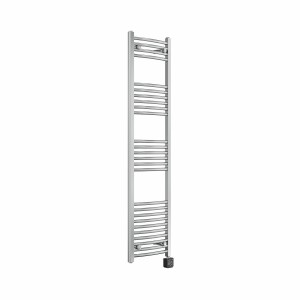 Fjord 1600 x 400mm Curved Chrome Thermostatic Wifi Control Electric Heated Towel Rail