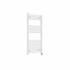 Fjord 1200 x 600mm Curved White Thermostatic Touch Control Wifi Electric Heated Towel Rail