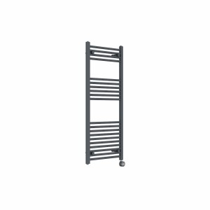 Bergen 1200 x 500mm Straight Anthracite Thermostatic Touch Control Electric Heated Towel Rail