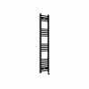 Fjord 1400 x 300mm Curved Black Thermostatic Touch Control Electric Heated Towel Rail