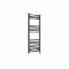 Fjord 1200 x 500mm Curved Anthracite Thermostatic Touch Control Wifi Electric Heated Towel Rail