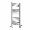 Bergen 800 x 400mm Dual Fuel Straight Chrome Thermostatic Electric Heated Towel Rail