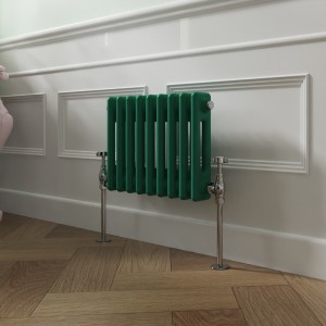 Bern 300 x 425mm Moss Green Double Horizontal Column Radiator