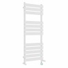 Juva 1200 x 450mm Dual Fuel White Flat Panel Thermostatic Touch Control Wifi Electric Heated Towel Rail