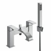 Camden Modern Bath Shower Mixer Tap with Hand Shower - Chrome