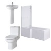 Calgary Modern Bathroom Suite with L-Shape Shower Bath - Left Hand - 1500mm
