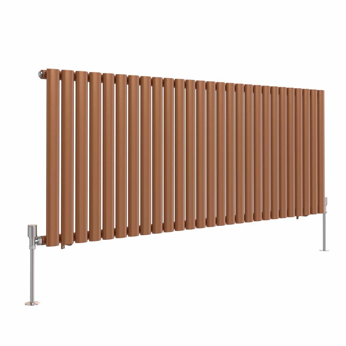 Norden Metallic Bronze Oval Column Horizontal Designer Radiator - Choice of Size