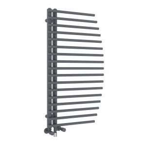 Sigla 1000 x 550mm Dual Fuel Anthracite Simple Electric Heated Towel Rail