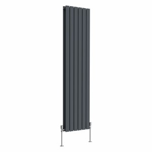 Karlstad 1600 x 410mm Anthracite Double Vertical Flat Panel Designer Radiator