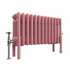 Bern 300 x 605mm Traditional Rose Clair Pink Horizontal Four Column Radiator