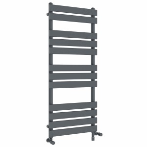 Juva 1200 x 500mm Dual Fuel Sand Grey Flat Panel Simple Electric Heated Towel Rail