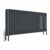 Bern 600 x 1460mm Traditional Anthracite Horizontal Four Column Radiator