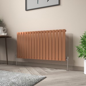Karlstad 600 x 1158mm Metallic Bronze Single Flat Panel Horizontal Designer Radiator