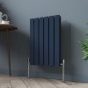 Karlstad 600 x 410mm Sapphire Blue Double Horizontal Flat Panel Designer Radiator