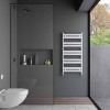 Carisa Ligne 1015 x 480mm White Designer Aluminium Towel Rail