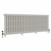 Classic  745 x 1956mm Porcelain White Triple Column Cast Iron Radiator - 31 Sections