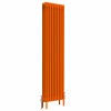 Bern 1800 x 470mm Traditional Bright Orange Vertical Four Column Radiator