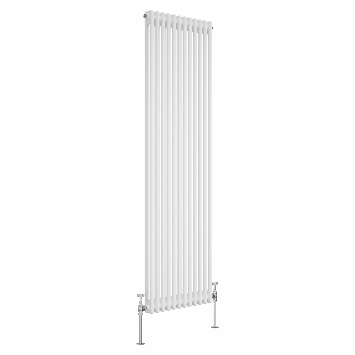 Bern 1800 x 560mm White Double Column Vertical Traditional Radiator