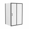 Ennerdale 1300mm Sliding Door with 900mm Side Panel - Black