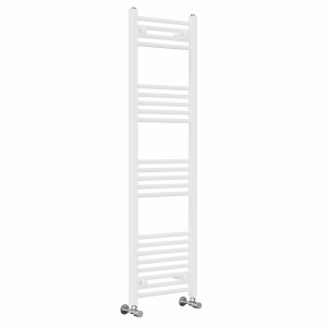 Bergen 1400 x 400mm Straight White Heated Towel Rail