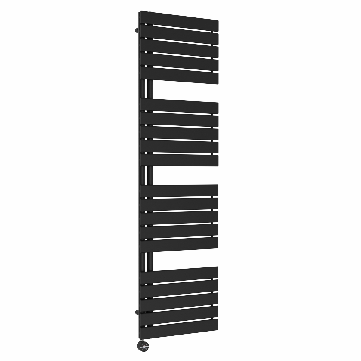 Kristiansund 1800 x 500mm Black Thermostatic Touch Control Electric Heated Towel Rail