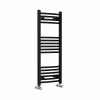Fjord 1000 x 400mm Curved Black Heated Towel Rail