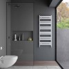 Carisa Ligne 1225 x 480mm White Designer Aluminium Towel Rail