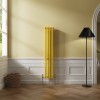Bern 1500 x 290mm Zinc Yellow Triple Column Vertical Traditional Radiator