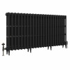 Classic 745 x 1460mm Black Primered Finish Triple Column Cast Iron Radiator - 23 Sections