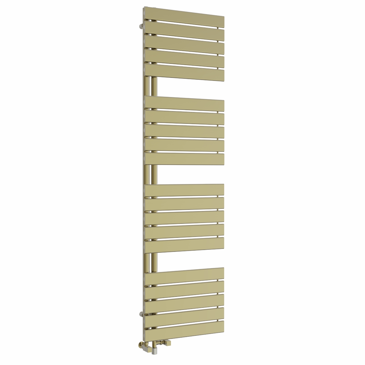 Kristiansund 1800 x 500mm Dual Fuel Brushed Brass Simple Electric Heated Towel Rail