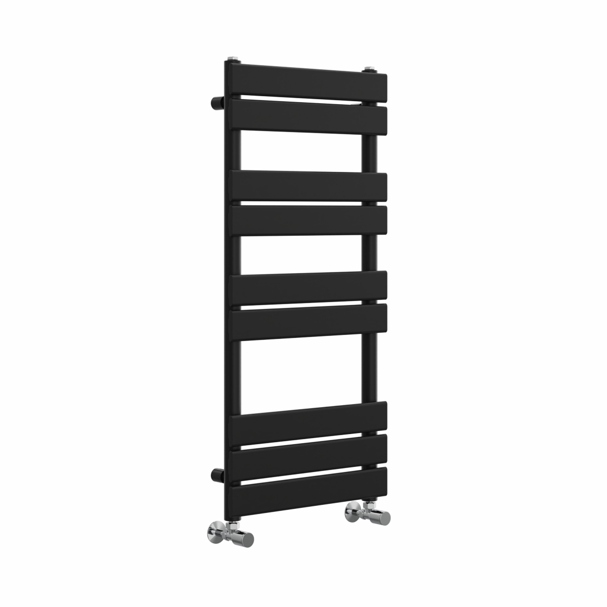 Juva 1000 x 450mm Satin Black Flat Panel Heated Towel Rail