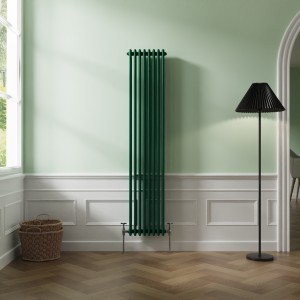 Bern 1800 x 380mm Moss Green Triple Vertical Column Radiator