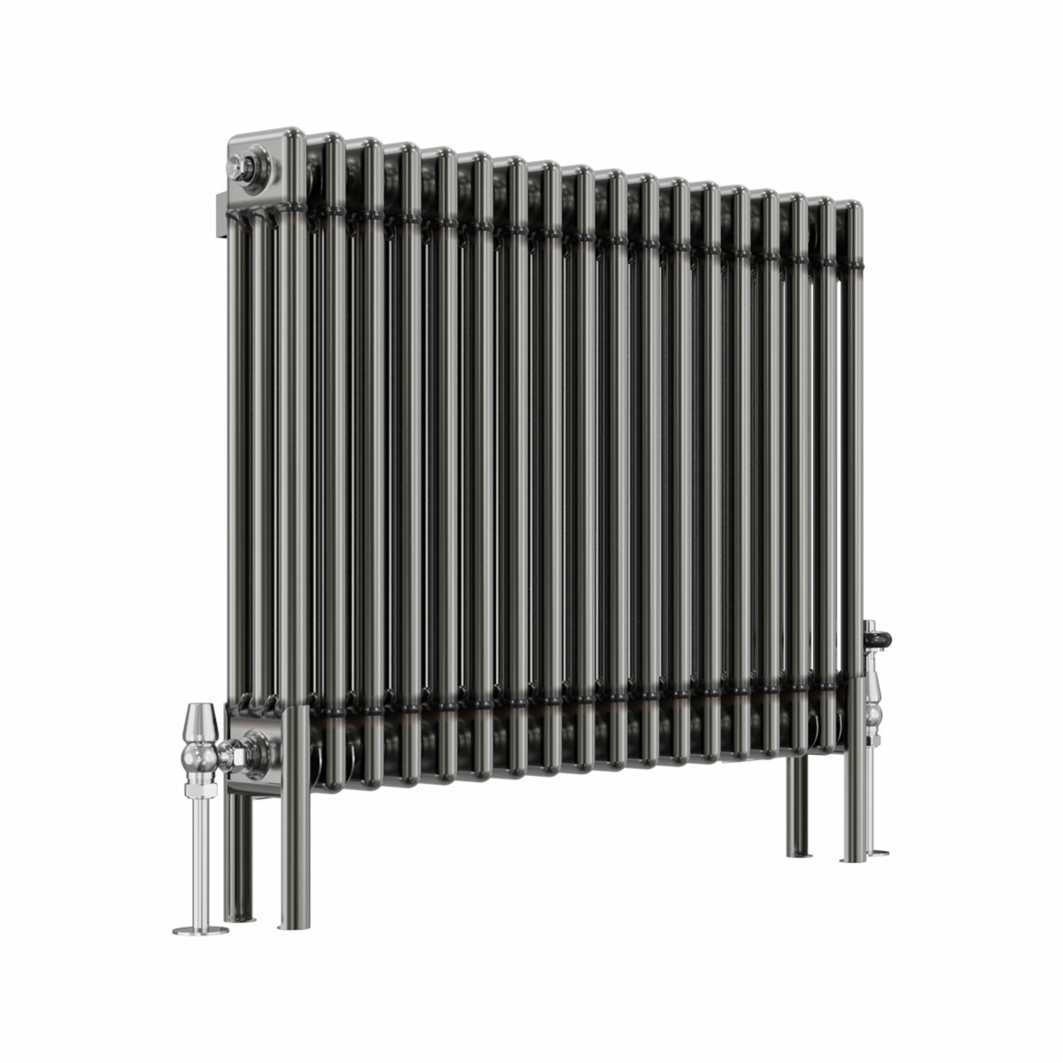 Bern 600 x 830mm Raw Metal Triple Column Horizontal Traditional Radiator