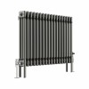 Bern 600 x 830mm Traditional Raw Metal Triple Horizontal Column Radiator
