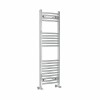 Fjord 1200 x 400mm Curved Chrome Heated Towel Rail