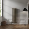 Bern 1500 x 470mm Black Gold Double Column Vertical Traditional Radiator