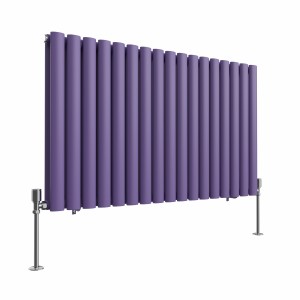 Norden 600 x 1004mm Elegant Purple Double Horizontal Oval Column Designer Radiator
