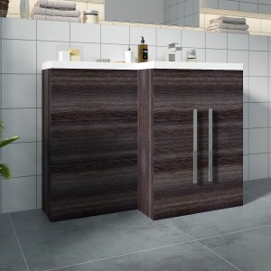 Calm Grey Right Hand Combination Vanity Unit Set (No Concealed Cistern, No Toilet)