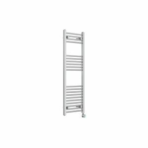 Bergen 1200 x 400mm Straight Chrome Thermostatic Touch Control Wifi Electric Heated Towel Rail